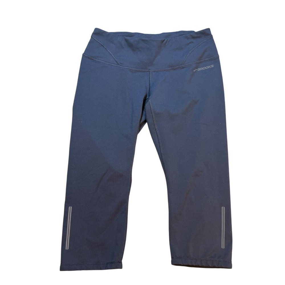 Brooks Equilibrium crop leggings navy blue MEDIUM running